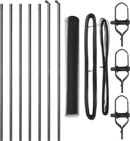 vidaXL Στύλος Περιφράξεων Γκρι 10 x 1,2 μ (13 mm πλέγμα)