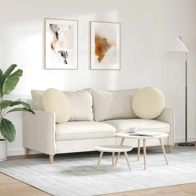vidaXL Μαξιλάρια καθισμάτων 2 pcs ύφασμα Κρεμ Ø50 x 19 εκ