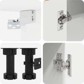 vidaXL Μονάδα κουζίνας LUCCA 8 pcs Sonoma Δρυς Επεξεργασμένο Ξύλο