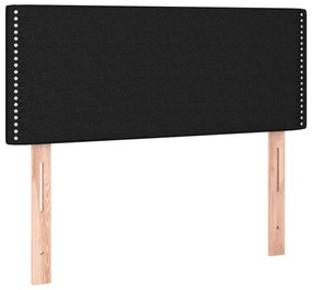 vidaXL Κρεβάτι Boxspring με Στρώμα &amp; LED Μαύρο 120x200 εκ. Υφασμάτινο