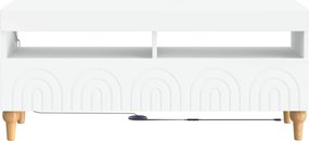 vidaXL Ντουλάπα LED Τηλεόρασης Λευκό Επεξεργασμένο Ξύλο