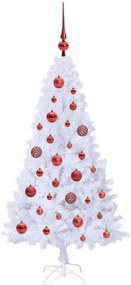 vidaXL Τεχνητό Χριστουγεννιάτικο Δέντρο Λευκό 120 cm PVC και Ατσάλι