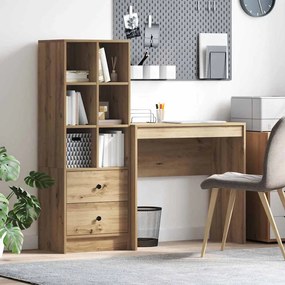 vidaXL Γραφείο με συρτάρι με ράφι με αποθήκευση 2 pcs Artisan Oak