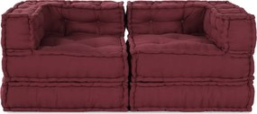 vidaXL Μονάδα Μοντέρνου Καναπέ 2 pcs Καφετί 140 x 70 x 56 εκ. Ύφασμα