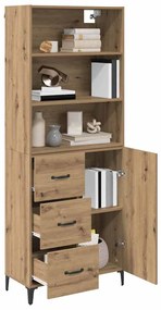 vidaXL Highboard Artisan Oak 69,5 x 34 x 180 εκ. Επεξεργασμένο ξύλο