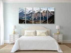Εικόνα 5 μερών όμορφο πανόραμα βουνού