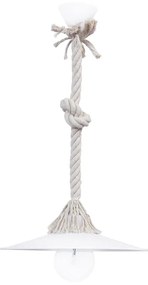 Φωτιστικό Οροφής Mac-180Κ Rope 31-1080 White Heronia Rope, Plastic