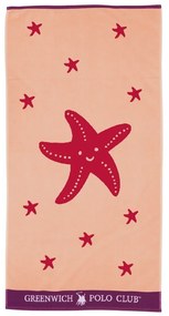Πετσέτα Θαλάσσης Παιδική 3894 Peach-Red Greenwich Polo Club Θαλάσσης 70x140cm 100% Βαμβάκι