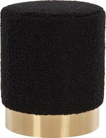 ΣΚΑΜΠΟ LEVY HM8408.24 ΜΠΟΥΚΛΕ ΥΦΑΣΜΑ ΜΑΥΡΟ ΜΕ ΧΡΥΣΗ ΒΑΣΗ Φ35x42Υ εκ.