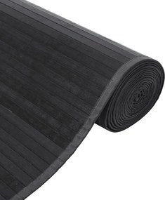 vidaXL Χαλί Ορθογώνιο Γκρι 100 x 400 εκ. Μπαμπού