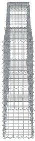 vidaXL Συρματοκιβώτια Τοξωτά 4 τεμ. 400x30x100/120 εκ. Γαλβαν. Ατσάλι