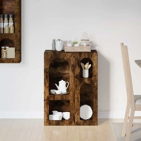 vidaXL Πλαϊνό γραφείο ELST Καπνιστό Δρύς 59 x 35 x 80.5 εκ.