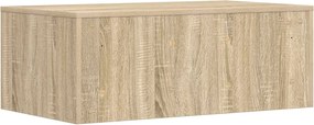 vidaXL Επιτοίχιο γραφείο Επιτοίχιο Δρύς Sonoma 80 x 45 x 30 εκ