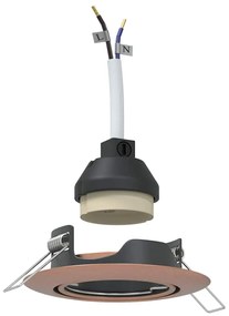 vidaXL Spotlights με προβολείς 6 pcs Χάλκινο 9 x 9 εκ. Μέταλλο