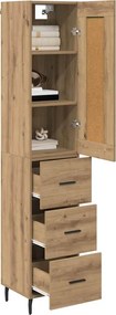 vidaXL Highboard Artisan Oak 34,5 x 34 x 180 εκ. Επεξεργασμένο ξύλο