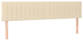 vidaXL Κεφαλάρια Κρεμ 160x5x78/88 εκ. Ύφασμα