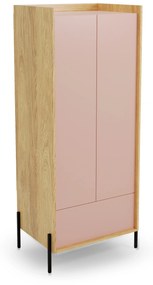 MOBIUS cabinet 2D color: hikora oak/white DIOMMI V-PL-MOBIUS-SZAFA_2D-ANT.RÓŻ