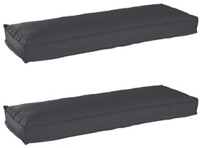 vidaXL Σετ Μαξιλαριών Πάγου 2 pcs Μαύρο 120 x 40 x 8 εκ Ύφασμα Oxford