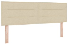 vidaXL LED Κεφαλάρι Γραμμές Σχεδίασης Κρεμ 72 εκ Ύφασμα