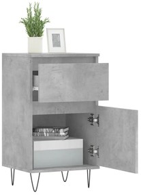 vidaXL Ντουλάπια 2 τεμ. Γκρι Σκυροδ. 40x35x70 εκ. Επεξεργασμένο Ξύλο