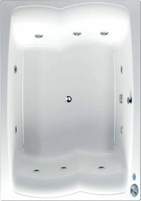 Carron Celsius Duo CRN Μπανιέρα Ένθετη Λευκή Με Υδρομασάζ 200x140cm