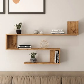 Ραφιέρα τοίχου Belinda pakoworld oak 120x14.5x71.4εκ