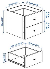 KALLAX ραφιέρα με 4 συρτάρια/2 ένθετα ραφιών, 77x77 cm 795.529.51