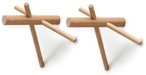 Κρεμάστρα Sticks (Σετ 2Τμχ) 380505 15,5x12,5x14,5cm Natural Normann Copenhagen Ξύλο