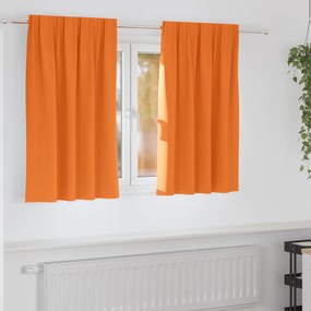 vidaXL Κουρτίνες 2 pcs Φωτεινό Πορτοκάλι 140 x 140 cm Πολυεστέρας