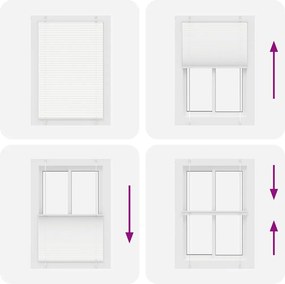 vidaXL Πλισέ περσίδα Λευκό 95x150 cm Πλάτος υφάσματος 94,4 cm