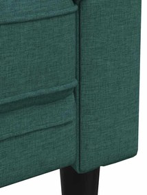 vidaXL Πολυθρόνα Chesterfield Σκούρο Πράσινο Υφασμάτινη