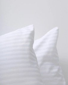 Λευκή Απλή Ξενοδοχειακή Μαξιλαροθήκη με Ρίγα 1cm Studio 52x72cm