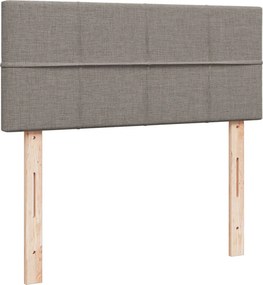 vidaXL Κρεβάτι Boxspring με Στρώμα Taupe 120x200 εκ. Υφασμάτινο