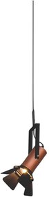 Φωτιστικό Οροφής Κρεμαστό HL-3600-1S 77-4241 Arlen Copper &amp; Black  Homelighting Metal