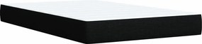 vidaXL Κρεβάτι Boxspring με Στρώμα Μαύρο 120x190 εκ. Υφασμάτινο