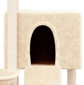 vidaXL Γατόδεντρο Κρεμ 96 εκ. με Στύλους Ξυσίματος από Σιζάλ