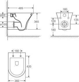 Ceramita Viral Wall Rimless - Κρεμαστή λεκάνη