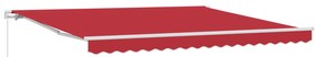 vidaXL Manual Retractable Awning Θαλάσσια Μπλε 400x300 εκ.
