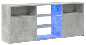 vidaXL Έπιπλο Τηλεόρασης με LED Γκρι Σκυροδέματος 120x30x50 εκ.