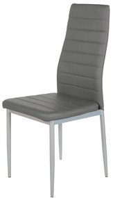 Καρέκλα ArteLibre ROSE Σκούρο Γκρι PVC 53x39x96cm