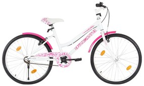 Ποδήλατο Παιδικό Ροζ / Λευκό 24 Ιντσών - Ροζ