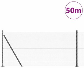 vidaXL Στύλος Περιφράξεων Γκρι 50 x 0,8 μ (13 mm πλέγμα)