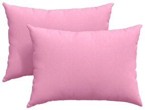 vidaXL Μαξιλάρι Καναπέ 2 pcs Ροζ 70 x 50 cm ύφασμα