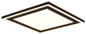 Πλαφονιέρα Οροφής Μοντέρνα Πλαστική LED 16w 3000K 2300lm 33x33cm Μαύρο Trio Lighting Carus R67213332