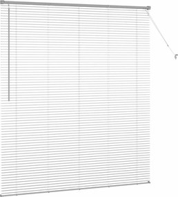 vidaXL Βενετσιάνικες Ρόδες Ασημί 175 x 155 εκ Αλουμίνιο
