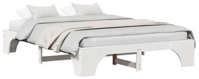 vidaXL Κρεβάτι Λευκό 140x200 cm Μασίφ Ξύλο Πεύκου