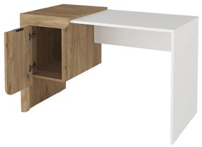 Γραφείο εργασίας Dario Megapap χρώμα sepet oak - λευκό 120x60x73,2εκ.