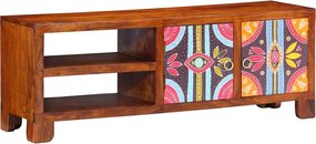 vidaXL Ντουλάπι τηλεόρασης πολύχρωμο 110x30x40 μασίφ ξύλο ακακίας