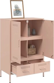 vidaXL Ντουλάπι Ροζ 68 x 39 x 101,5 εκ. από Χάλυβα