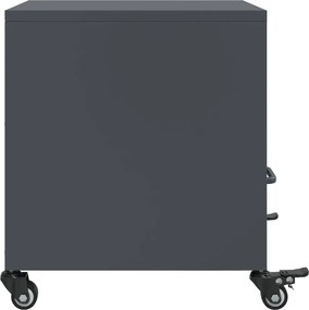 vidaXL Κομοδίνο Ανθρακί 36 x 39 x 43,5 εκ. από Χάλυβα